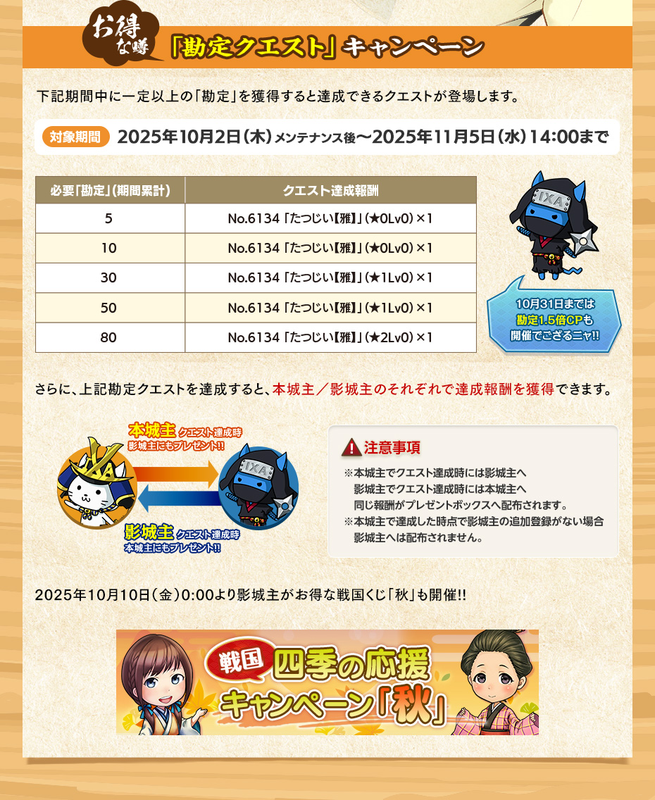 お得な噂 「勘定クエスト」キャンペーン