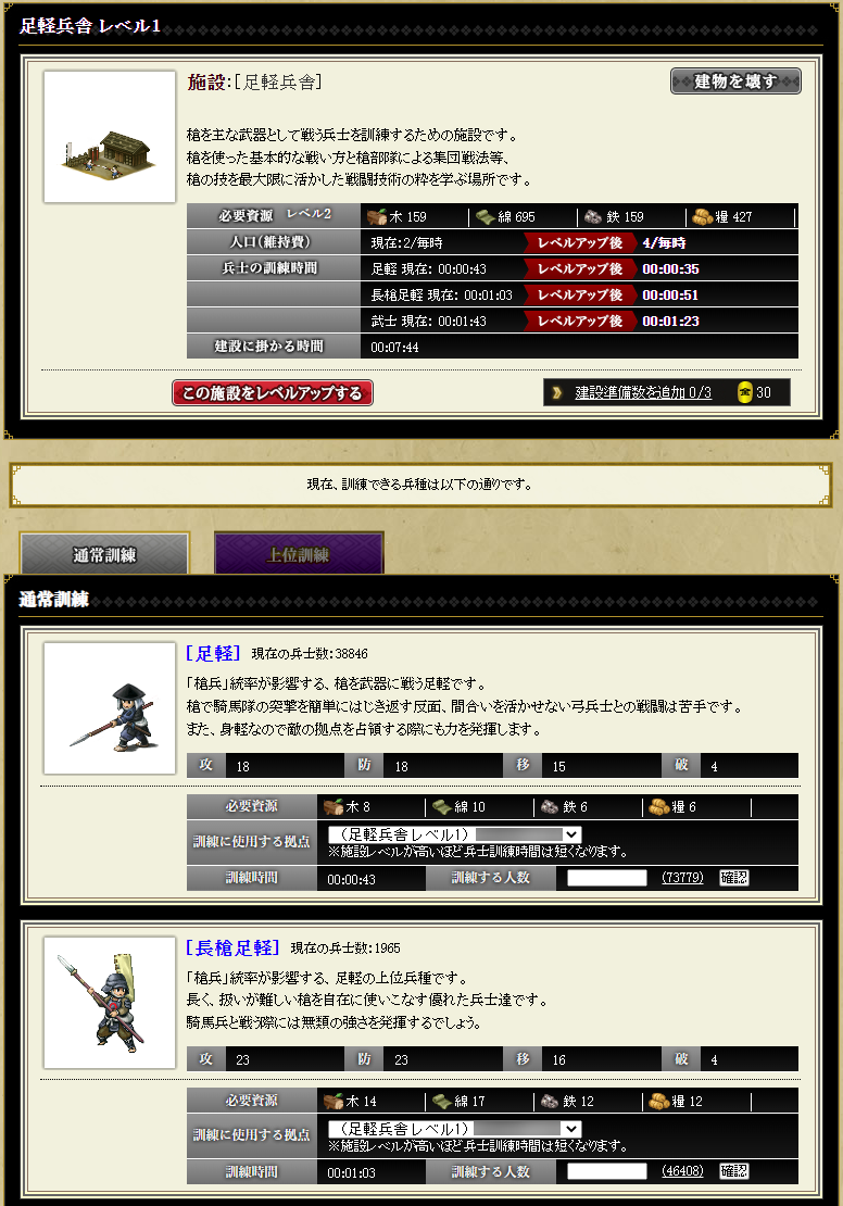 兵士の訓練