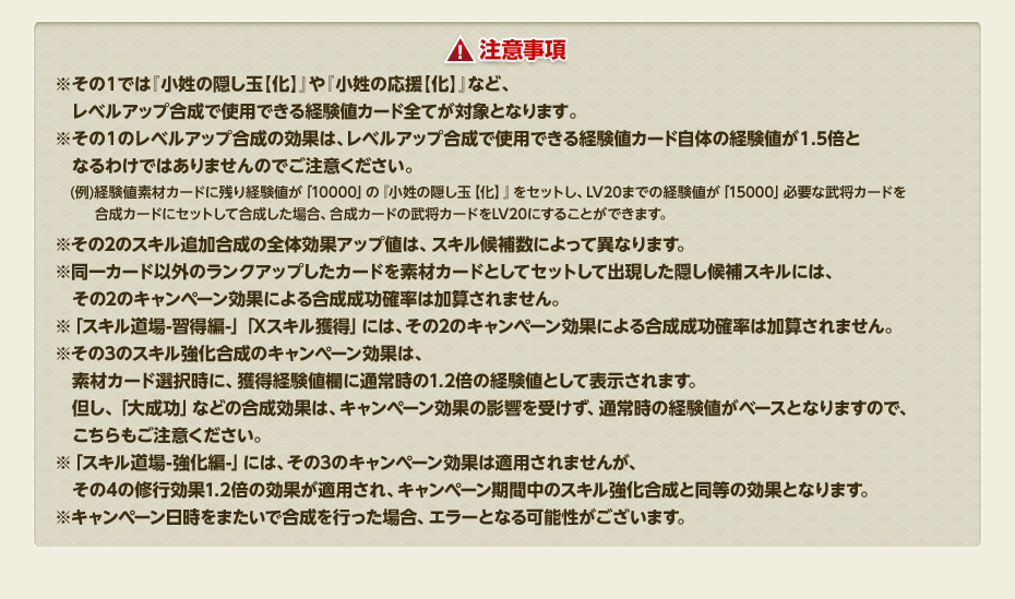 注意事項