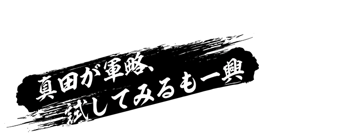 真田が軍略、試してみるも一興